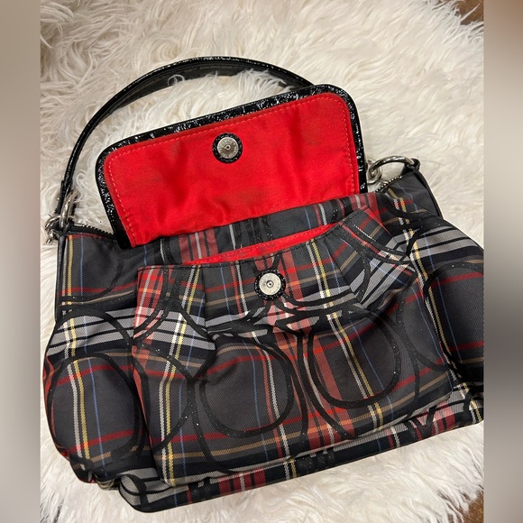 Coach 14366 poppy tartan groovy swing bag - Picture 2 of 3